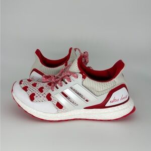 adidas Ultra Boost 1.0 Valentine’s Day Hearts White Red JR5845 Women's Size 9